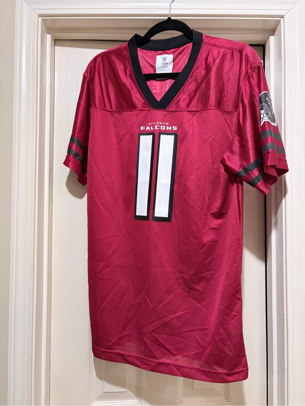 NFL Atlanta Falcons #11 Red and Black Men's Jersey